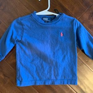 Blue long sleeve polo Ralph Lauren t shirt size 12 month